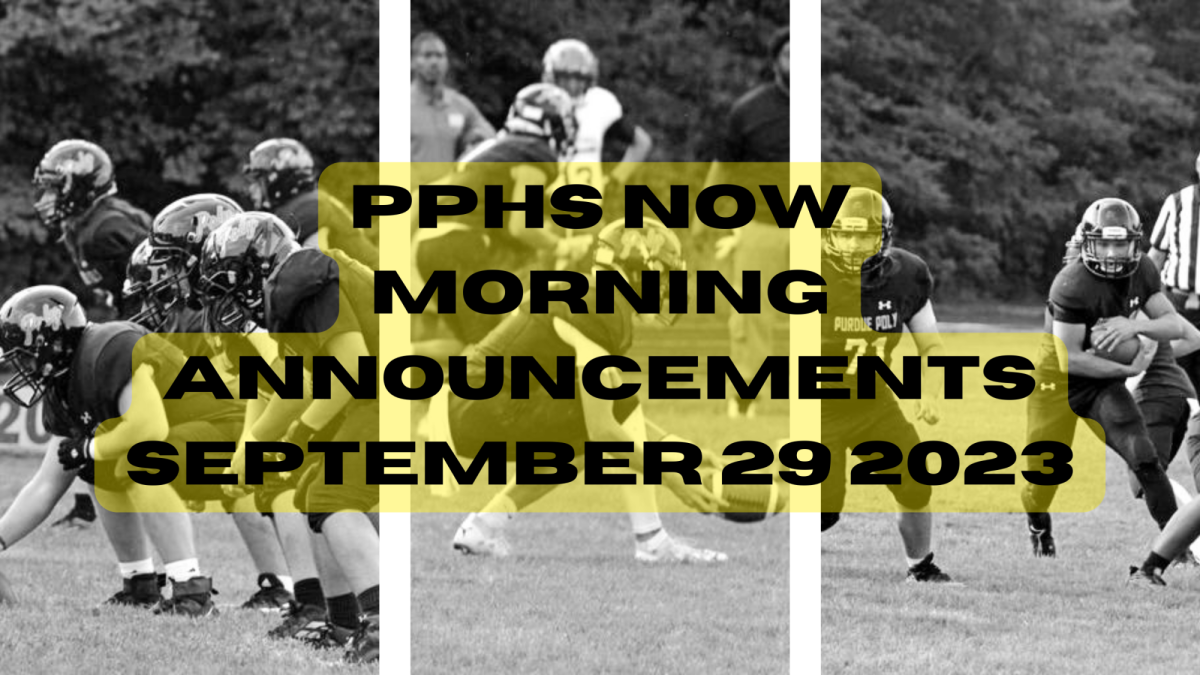 PPHS Now Morning Announcements: September 29 2023